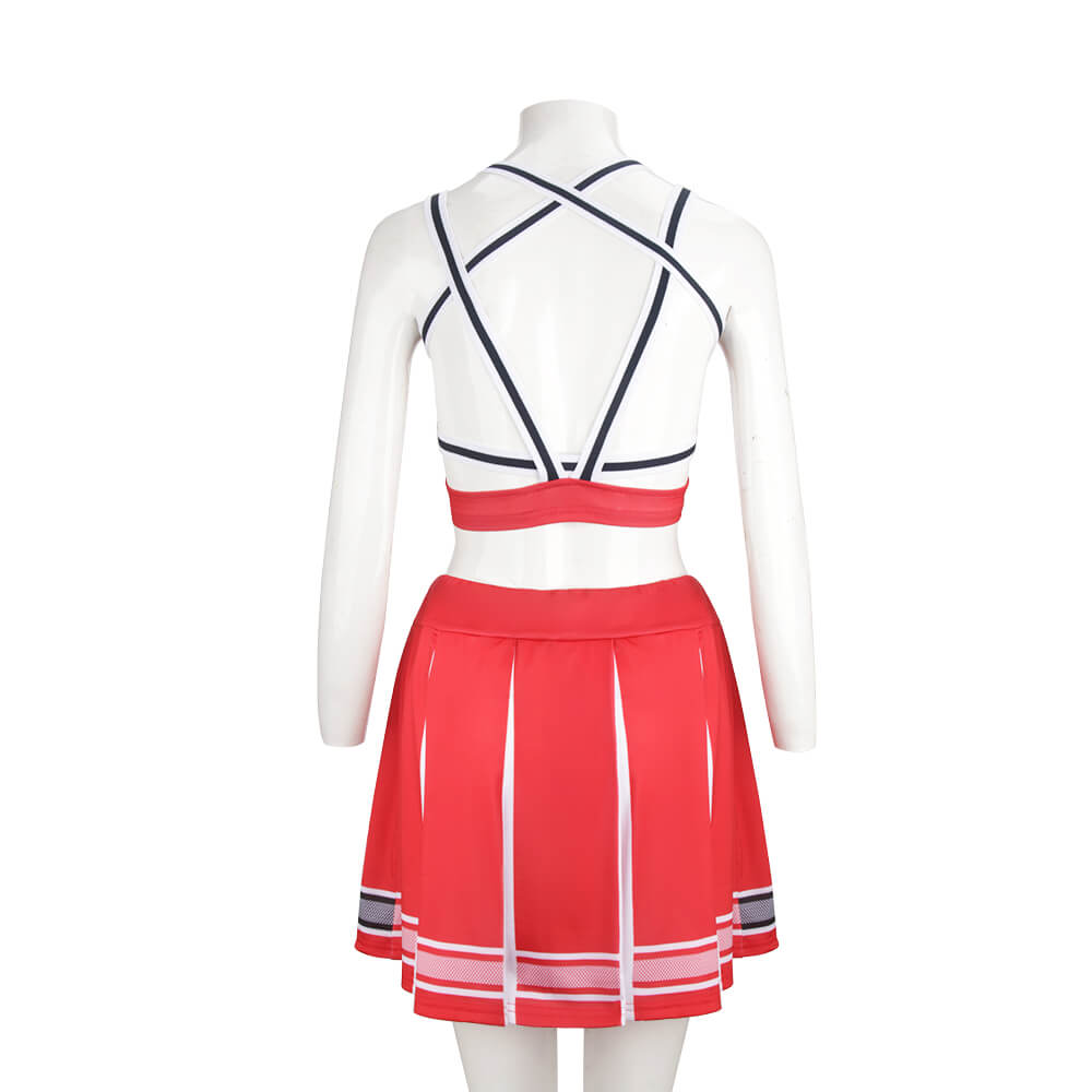 Deinfluencer 2022 Devils 666 Cheerleader Red Halloween Costume Uniform-Takerlama