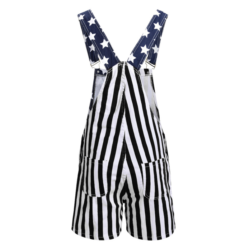 Independence Day Jumpsuit Star Stripe Suspender Pants 4th of July Clothing Overalls Stripe Takerlama