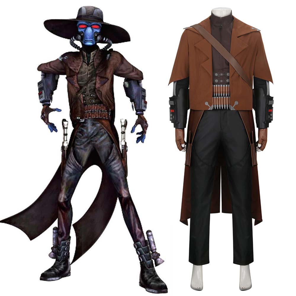 Star Wars The Clone Wars Deluxe Cad Bane Halloween Cosplay Costume -Takerlama