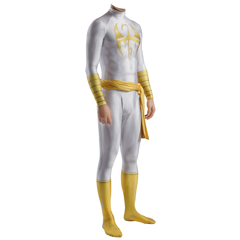 Takerlama Marvel Iron Fist Danny Rand Superhero Cosplay Costume White Bodysuit 