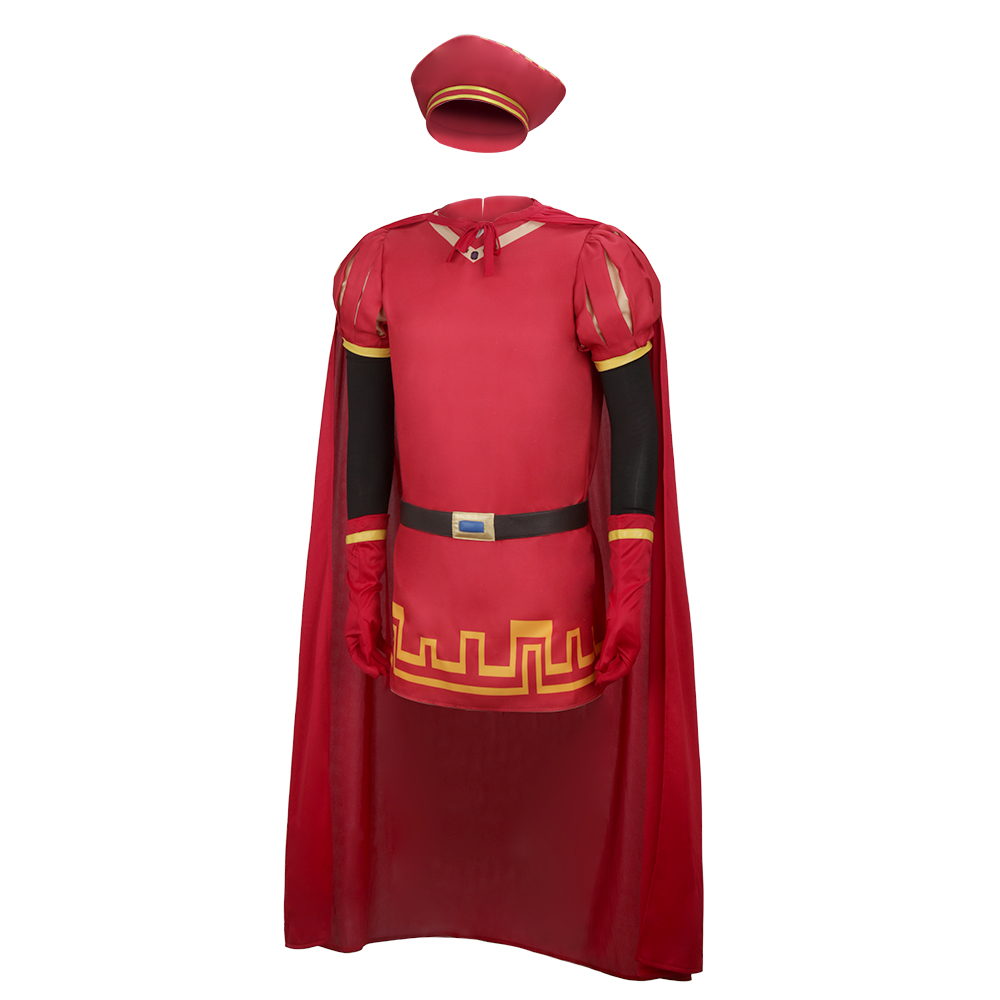 Shrek Lord Farquaad Cosplay Costume Halloween Red Robe Cap Takerlama