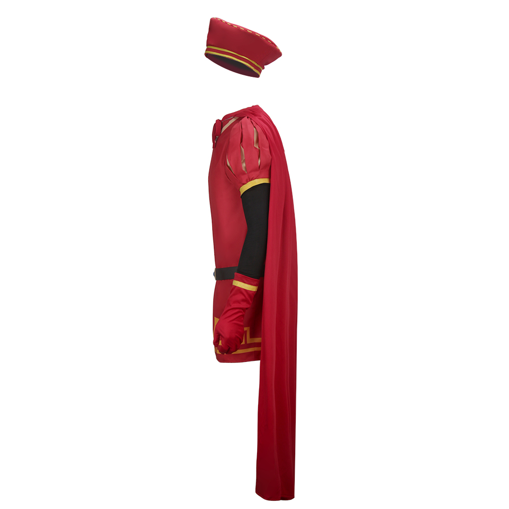 Shrek Lord Farquaad Cosplay Costume Halloween Red Robe Cap Takerlama