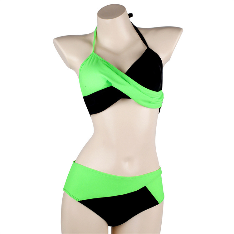 Takerlama Kim Possible Shego Green Black Swimsuit Super Villain Bikini
