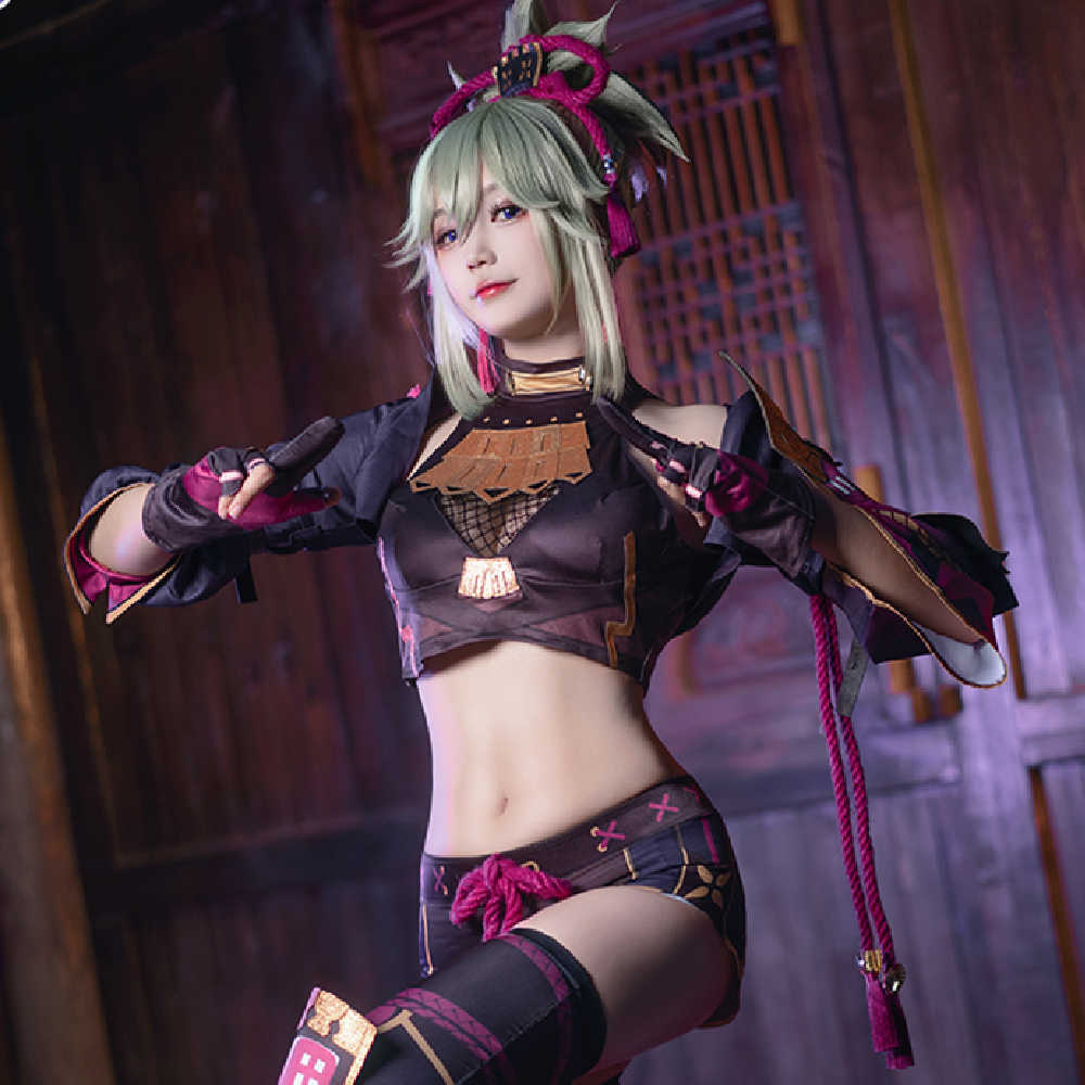 Genshin Impact Kuki Shinobu Cosplay Costume