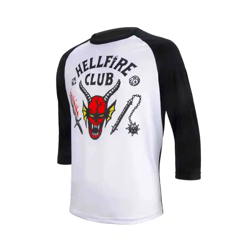 Hellfire Club T-Shirt Stranger Things Season 4 Dustin Henderson Cosplay Adults Kids