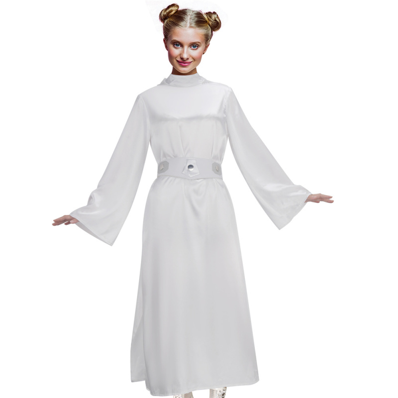 Princess Leia White Dress Star Wars A New Hope Cosplay Costume Adult Kids In Stock Takerlama