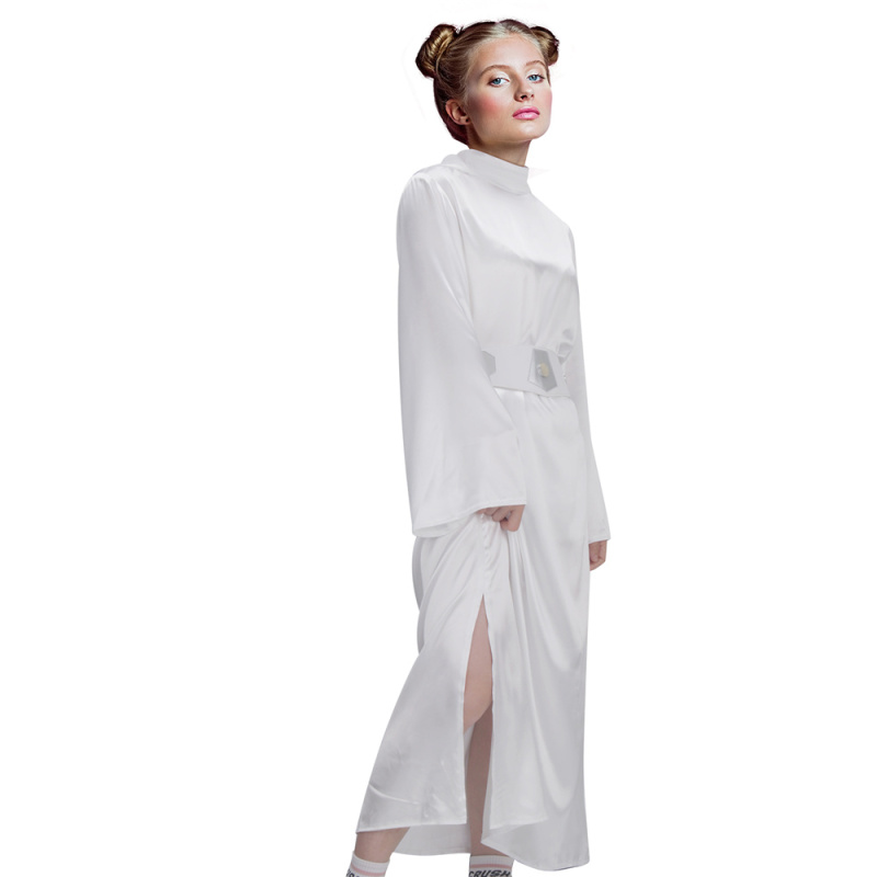 Princess Leia White Dress Star Wars A New Hope Cosplay Costume Adult Kids In Stock Takerlama