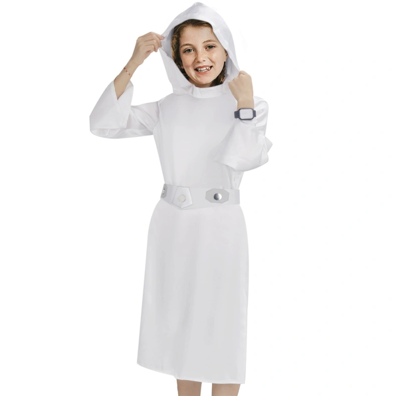 Princess Leia White Dress Star Wars A New Hope Cosplay Costume Adult Kids In Stock Takerlama