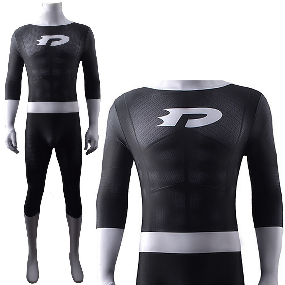 Danny Phantom Black Halloween Costume Cosplay Bodysuit Jumpsuit