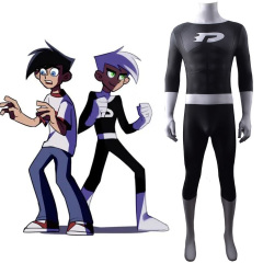 Danny Phantom Black Halloween Costume Cosplay Bodysuit Jumpsuit