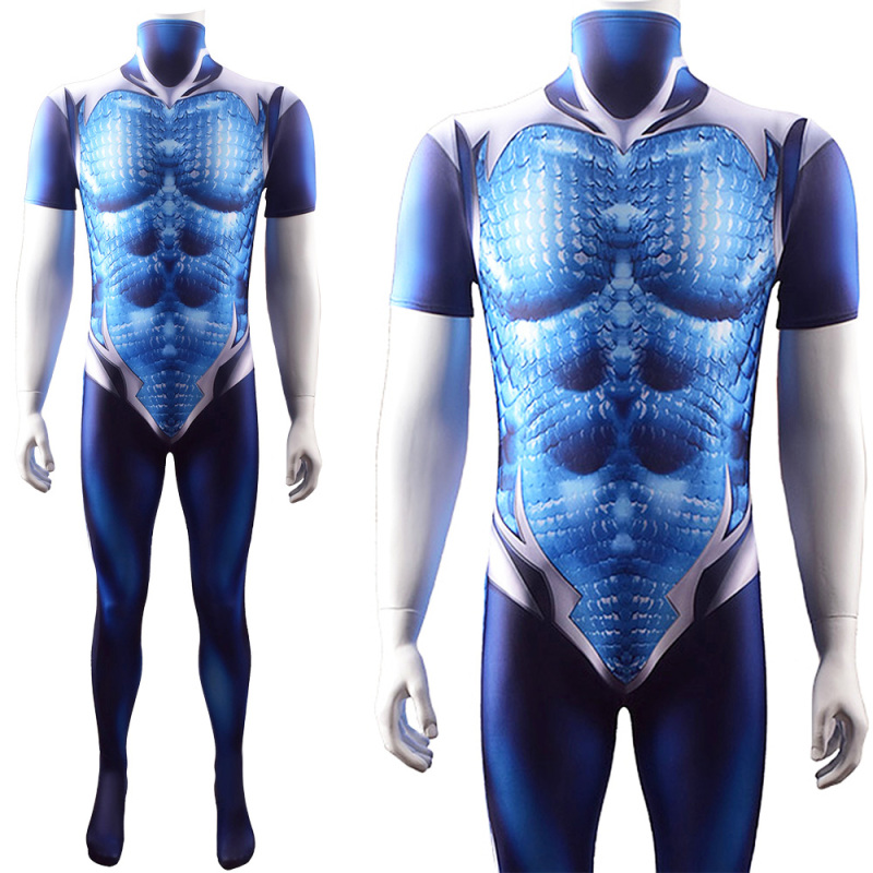 DC Teen Titans Aqualad Garth Tempest Superhero Zentai Jumpsuit