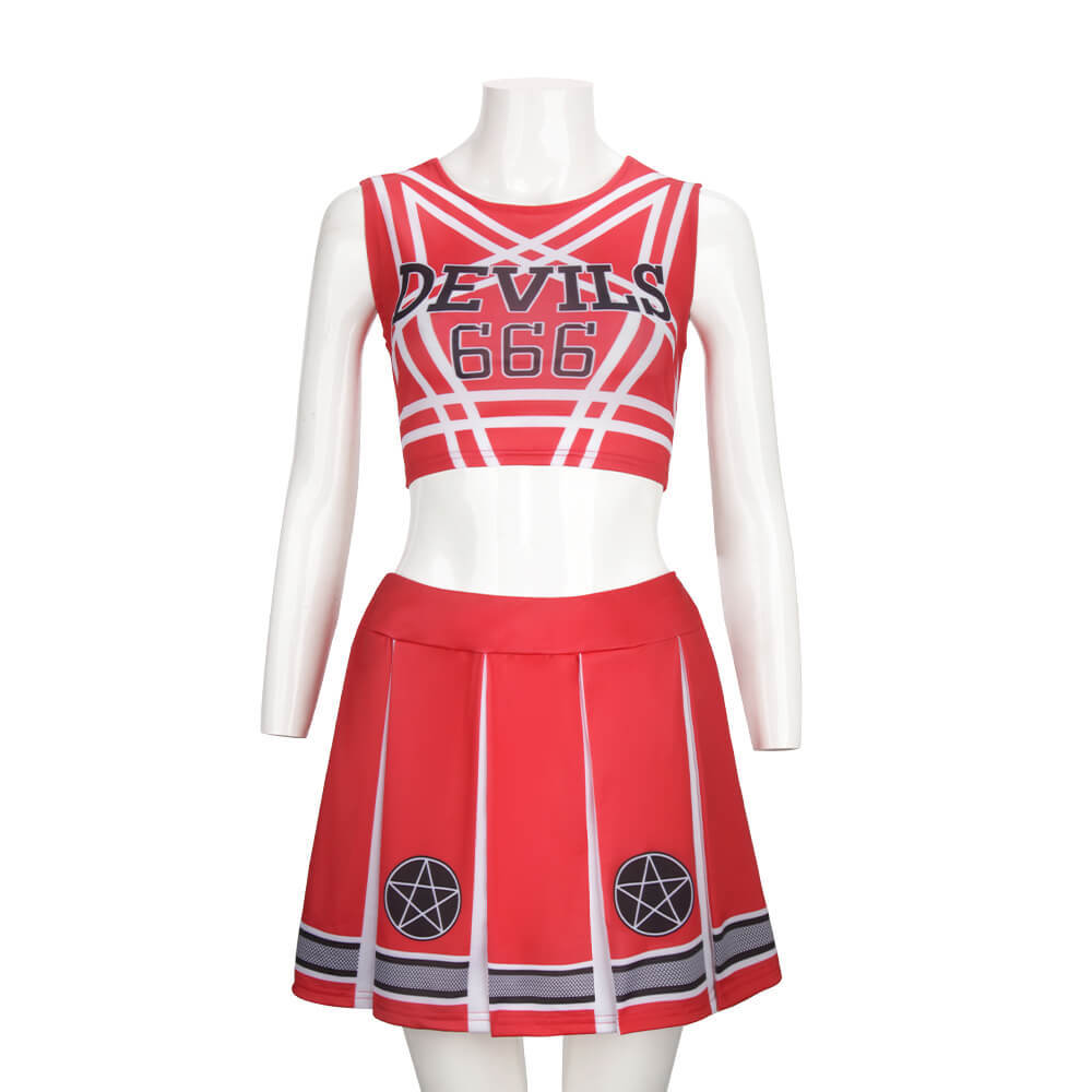 Deinfluencer Costume Devils 666 Cheerleader Red Cosplay Dress (Ready To Ship) Takerlama