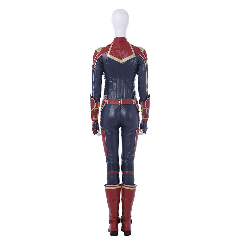 Deluxe Leather Captain Marvel Carol Danvers Cosplay Suit Takerlama