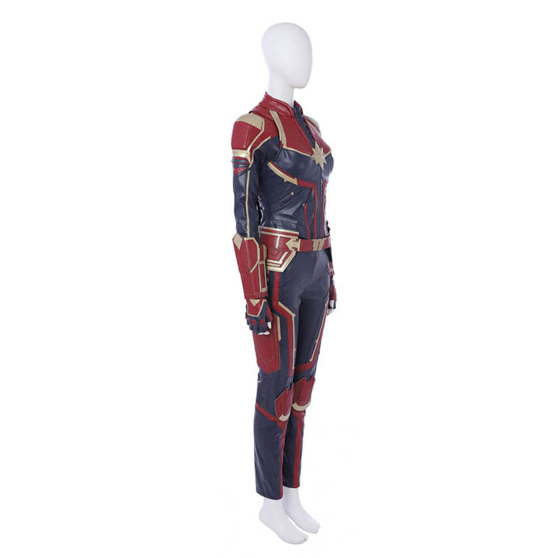 Deluxe Leather Captain Marvel Carol Danvers Cosplay Suit Takerlama