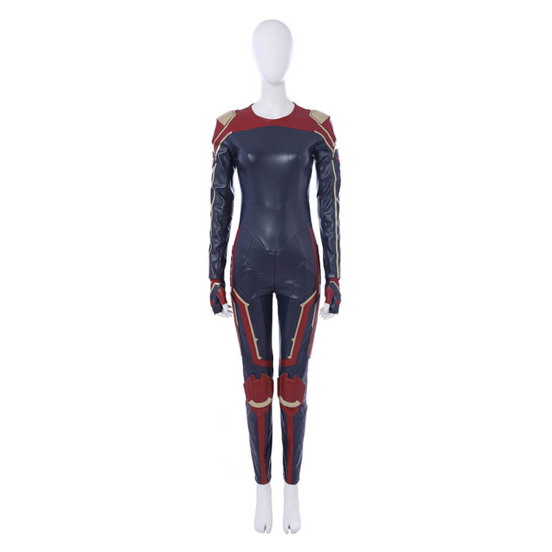 Deluxe Leather Captain Marvel Carol Danvers Cosplay Suit Takerlama