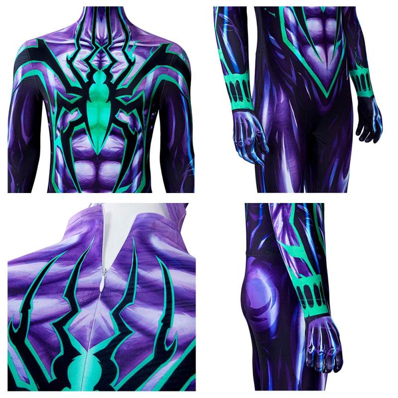 Spider-Man Ben Reilly Purple Cosplay Costume Clone Of Peter Parker