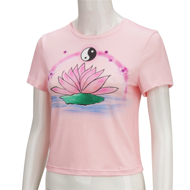 Adult Erika Vu Lana Condo Pink Lotus T-Shirt Cosplay Costume