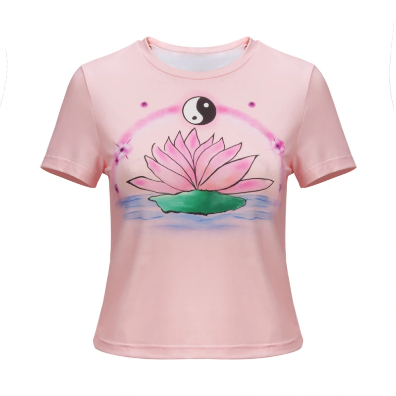 Adult Erika Vu Lana Condo Pink Lotus T-Shirt Cosplay Costume