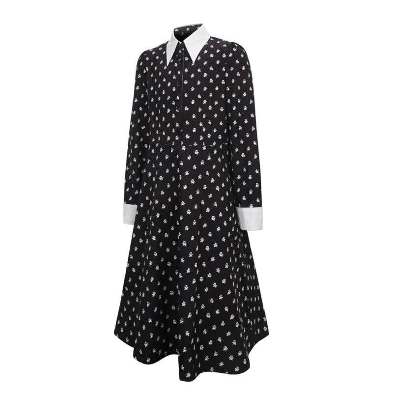 Wednesday The Addams Family Black Costume Cosplay Dress Adult Kids M XL In Stock