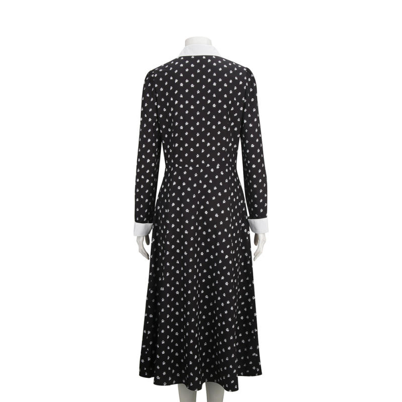 Wednesday The Addams Family Black Costume Cosplay Dress Adult Kids M XL In Stock