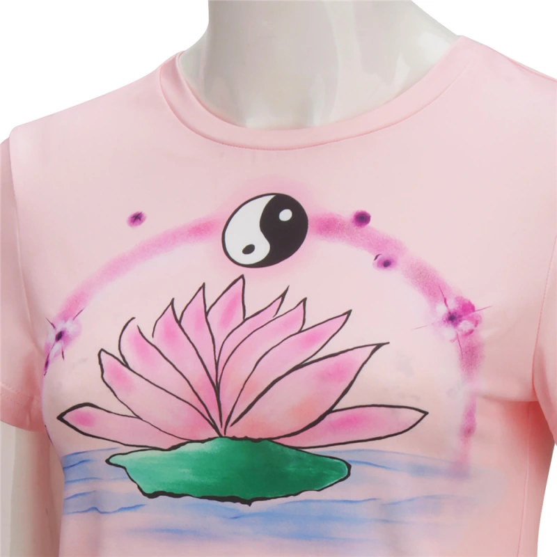 Adult Erika Vu Lana Condo Pink Lotus T-Shirt Cosplay Costume