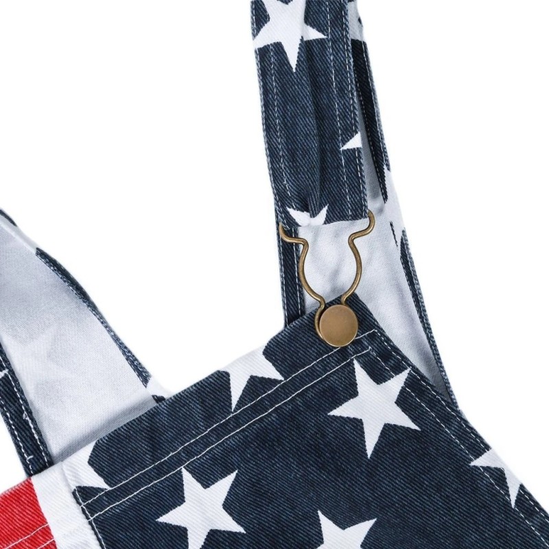 Independence Day Jumpsuit Star Stripe Suspender Pants 4th of July Clothing Overalls Stripe