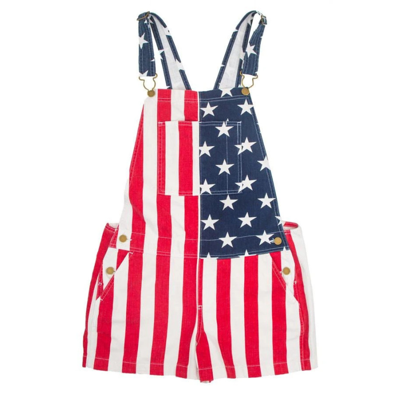 Independence Day Jumpsuit Star Stripe Suspender Pants 4th of July Clothing Overalls Stripe