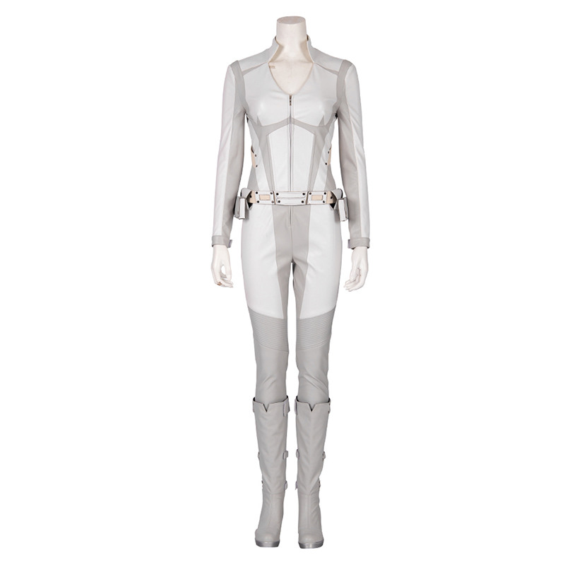 DC White Canary Cosplay Costume Jumpsuit Boots Legends Of Tomorrow Outfits-Takerlama