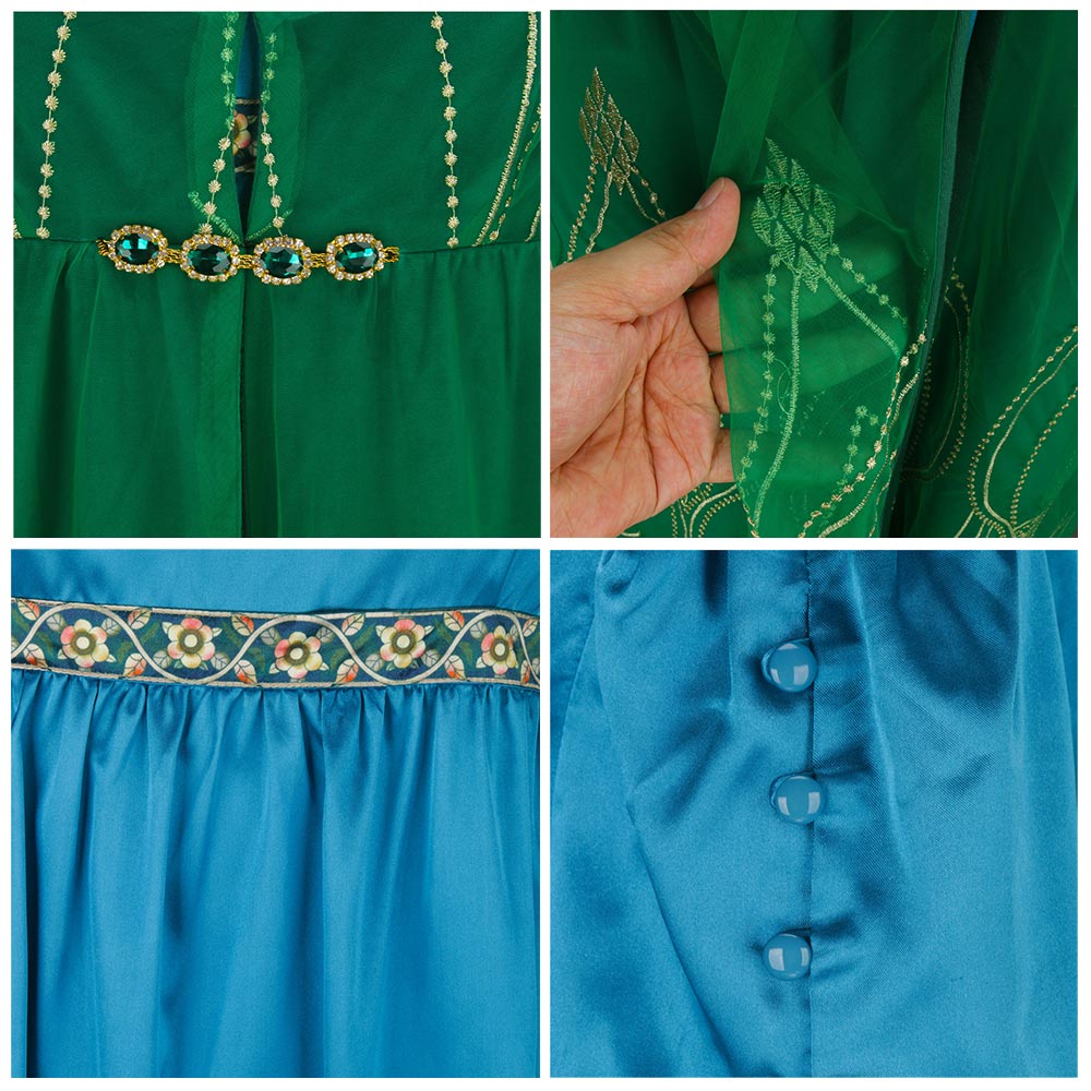 Takerlama Kate Bridgerton Costume Bridgerton Season 2 Blue Green Cosplay Dress