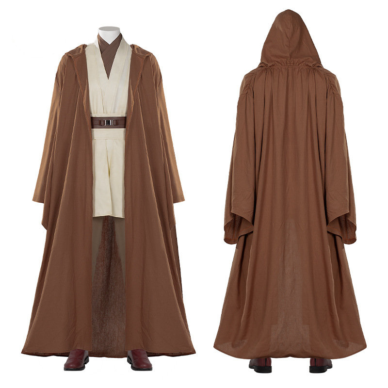 Obi-Wan Kenobi Costume Star Wars Jedi Cosplay Outfits Boots Cloak Robe Takerlama