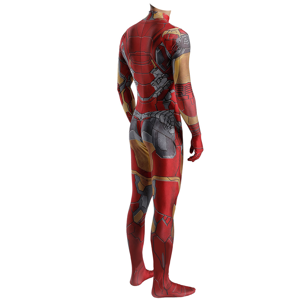 Men Iron Man Costume The Avengers Tony Stark Jumpsuit Adults Kids Takerlama