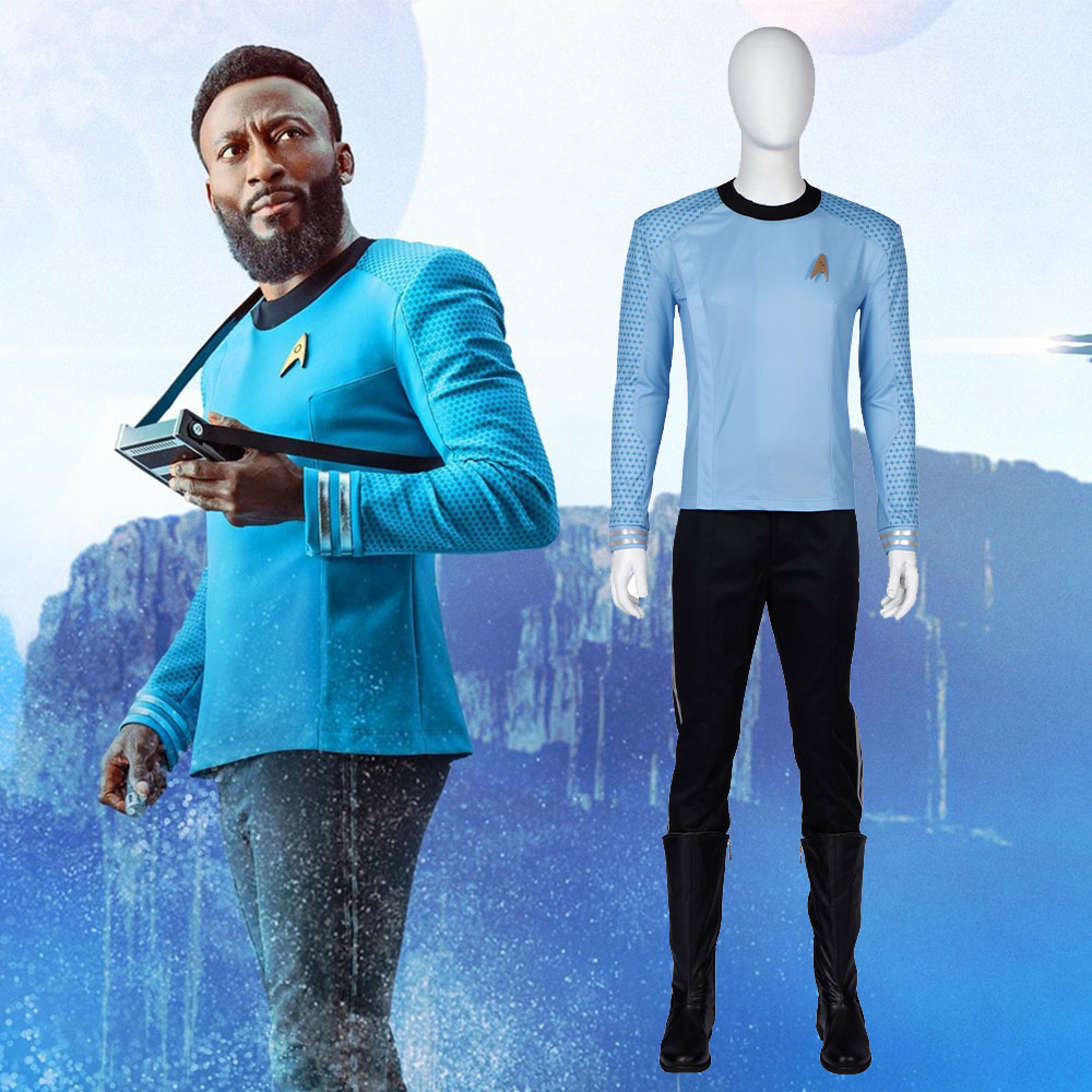 Dr. M'Benga Cosplay Costume Boots Star Trek: Strange New Worlds Shirt Tops Shoes-Takerlama