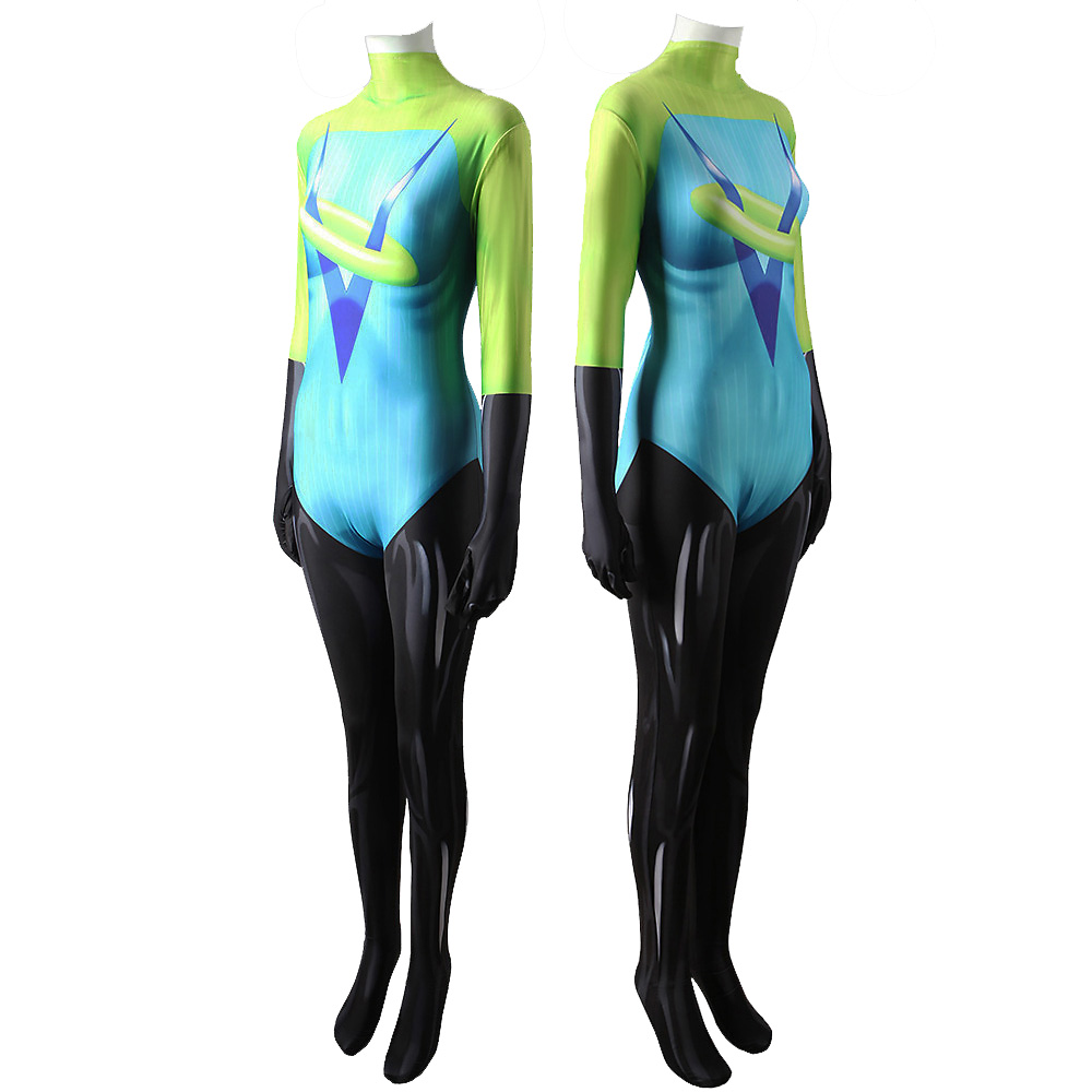 Voyd Costume The Incredibles 2 Superhero Karen Fields Cosplay Jumpsuit Adults Kids Women -Takerlama