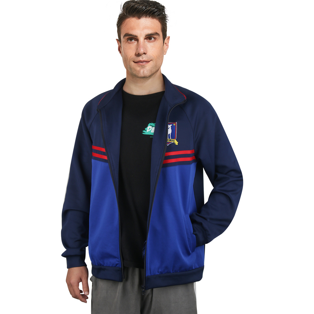 Ted Lasso Jason Sudeikis Track Blue Jacket Football Coach Fleece Lightweight Costume Men Takerlama