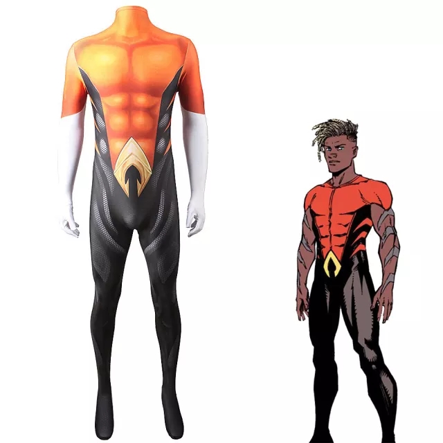 Young Justice Superhero Aqualad Cosplay Costume Aquaman Jumpsuit