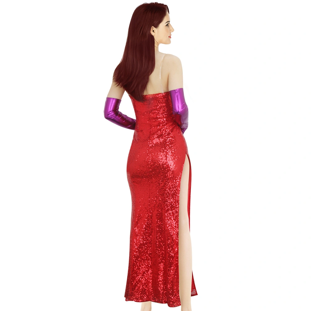 chinese dress ladies Amazon.com: MAPLECOS Womens Jessica Rabbit Costume Anime Singer Cosplay  Sequin Red Dress with Gloves and Wig (Red, Large) : Clothing, Shoes &  Jewelry