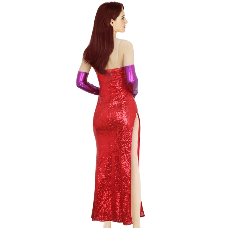 Who Framed Roger Rabbit Jessica Rabbit Dress Cosplay Costume In Stock-Takerlama