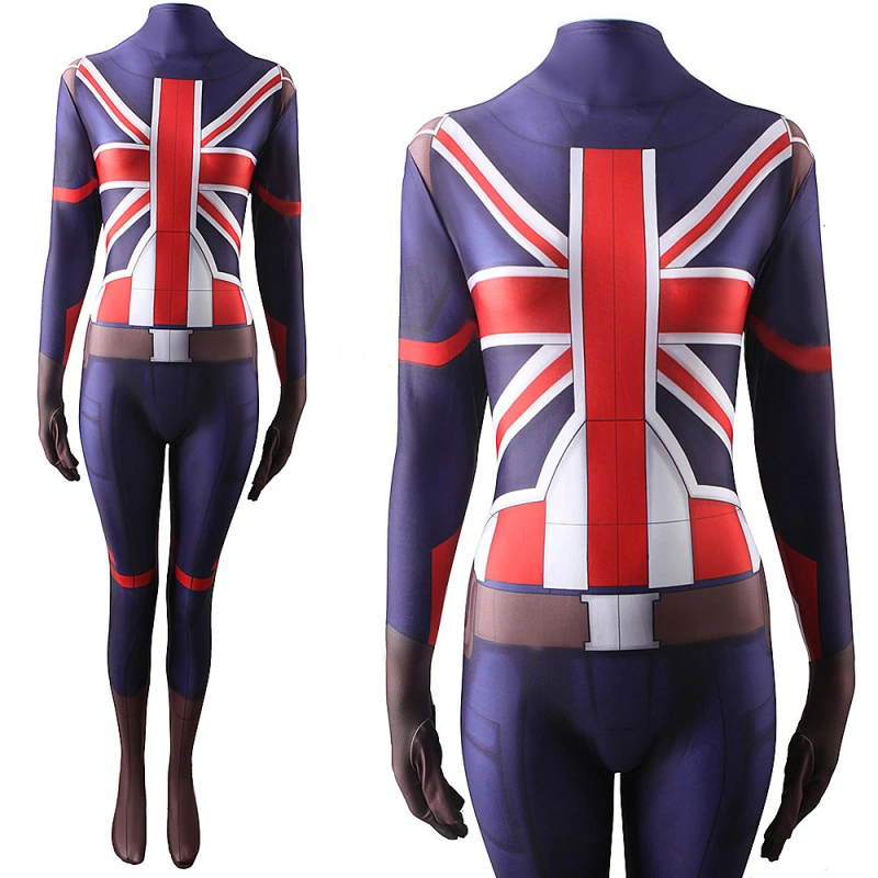 What If  Peggy Carter Captain Britain Cosplay Costume Jumpsuit
