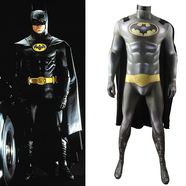 2023 Michael Keaton Batman Costume Leather Batsuit Top Level