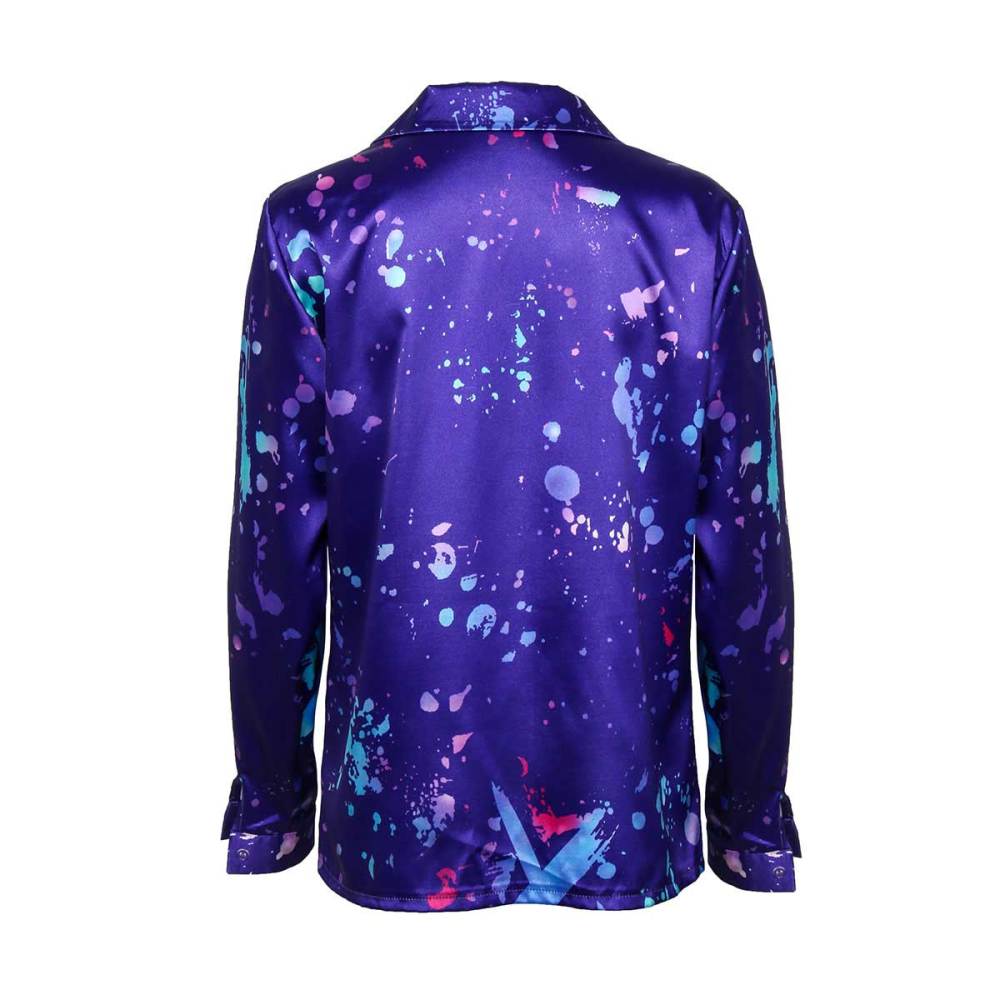 ST Season 3 Eleven Cosplay Costume Adult Purple Shirt Suspender Pants In Stock-Takerlama