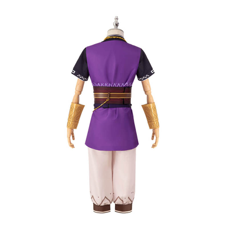 Game Genshin Impact NPC Liben Purple Cosplay Costume In Stock Takerlama