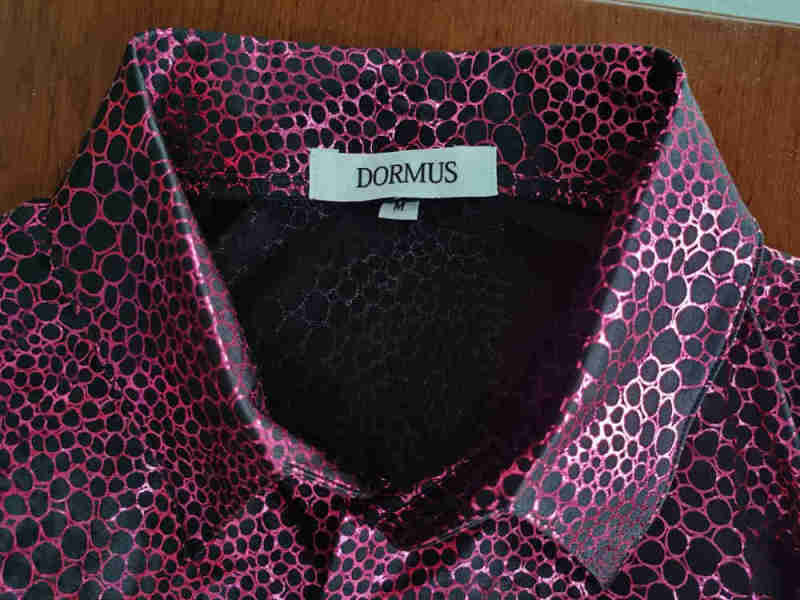 DORMUS 70s Disco SnakeSkin Shirt Men Printed Night Club Wear In Stock Takerlama