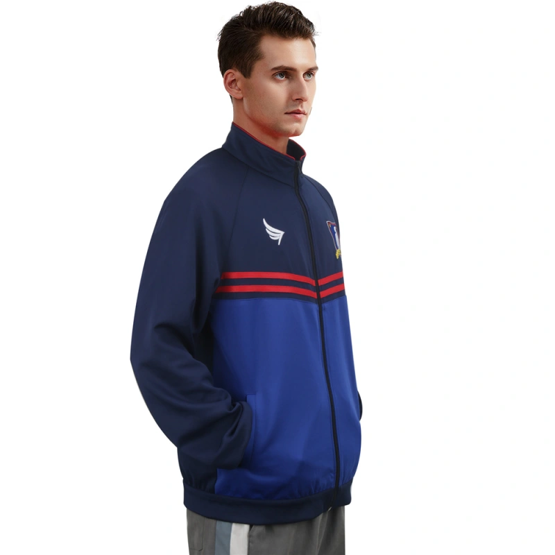 Ted Lasso Jacket Jason Sudeikis Track Richmond F.C. Blue Cosplay Costume In Stock-Takerlama