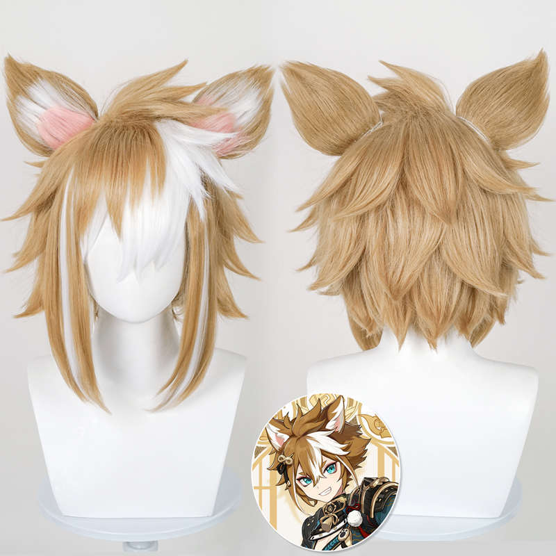 Genshin Impact Gorou Cosplay Costume Wig