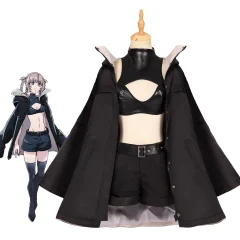 Call of the Night Nazuna Nanakusa Black Cosplay Costume Coat Shoes in Stock