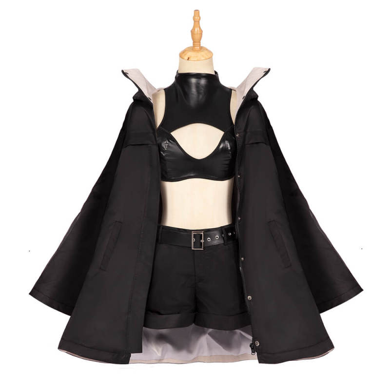 Call of the Night Nazuna Nanakusa Black Cosplay Costume Coat Shoes S XL in Stock