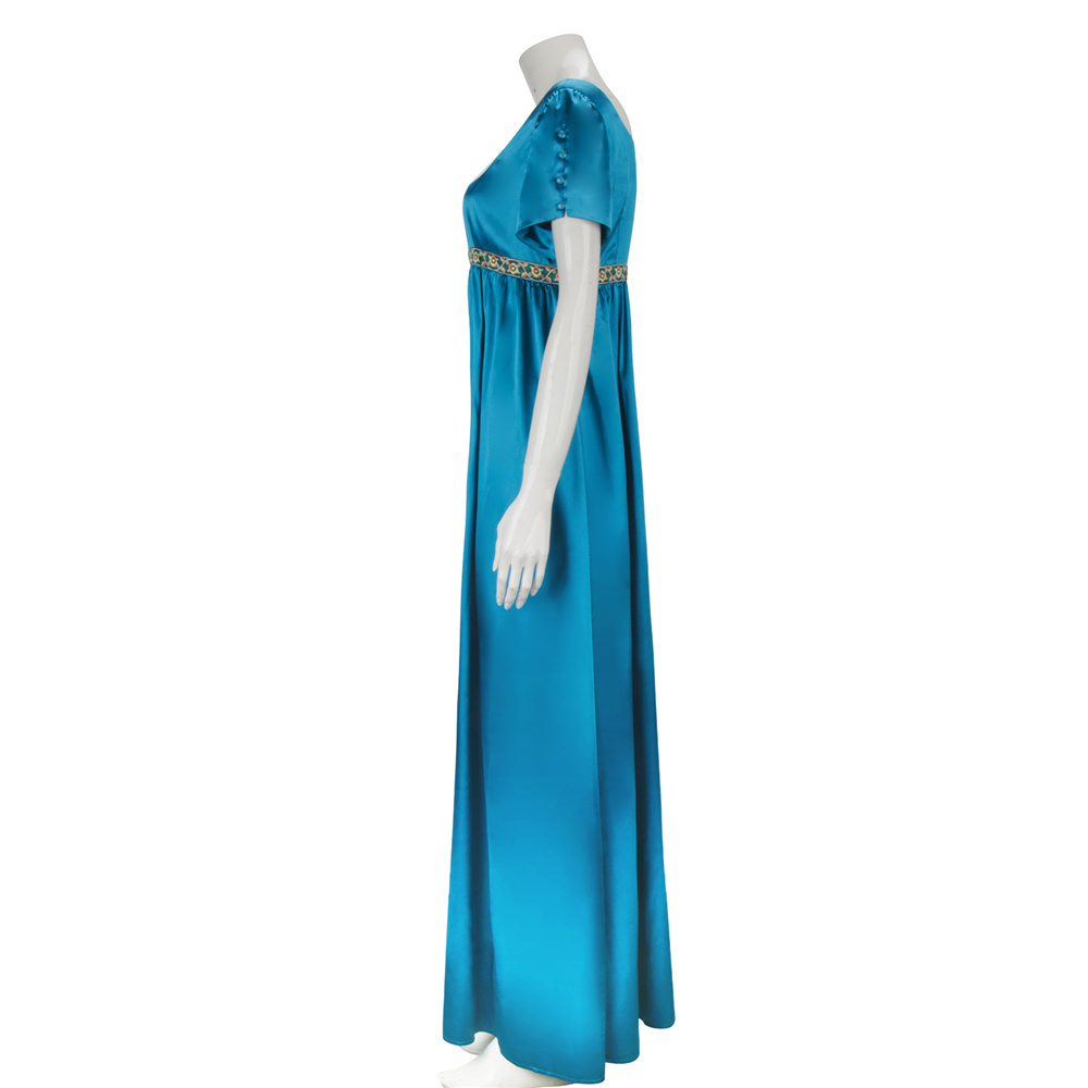 Kate Bridgerton Costume Bridgerton Season 2 Blue Green Cosplay Dress-Takerlama
