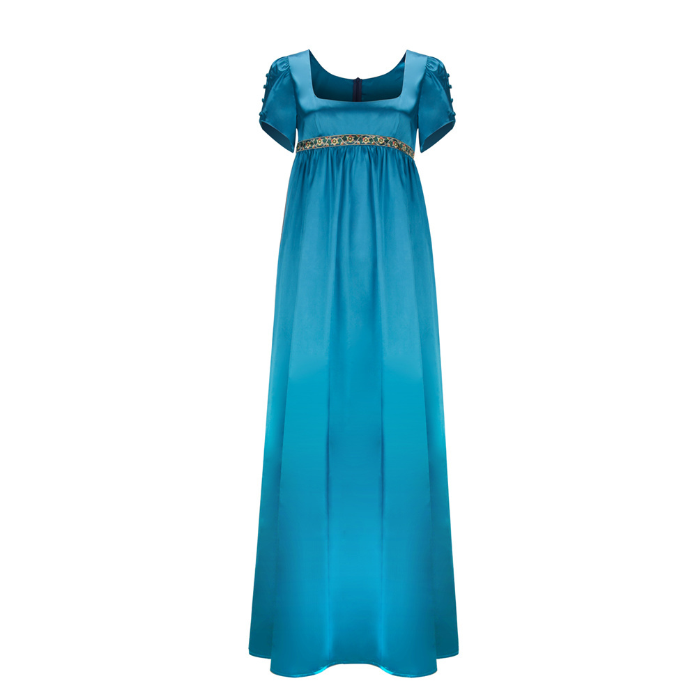 Kate Bridgerton Costume Bridgerton Season 2 Blue Green Cosplay Dress-Takerlama
