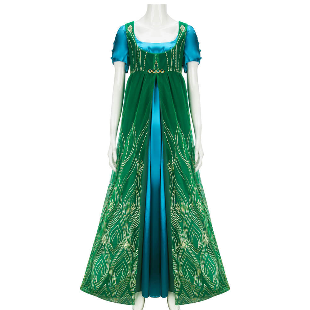 Kate Bridgerton Costume Bridgerton Season 2 Blue Green Cosplay Dress-Takerlama