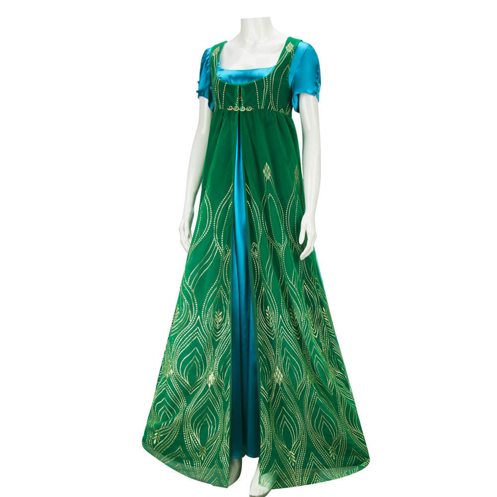 Kate Bridgerton Costume Bridgerton Season 2 Blue Green Cosplay Dress-Takerlama
